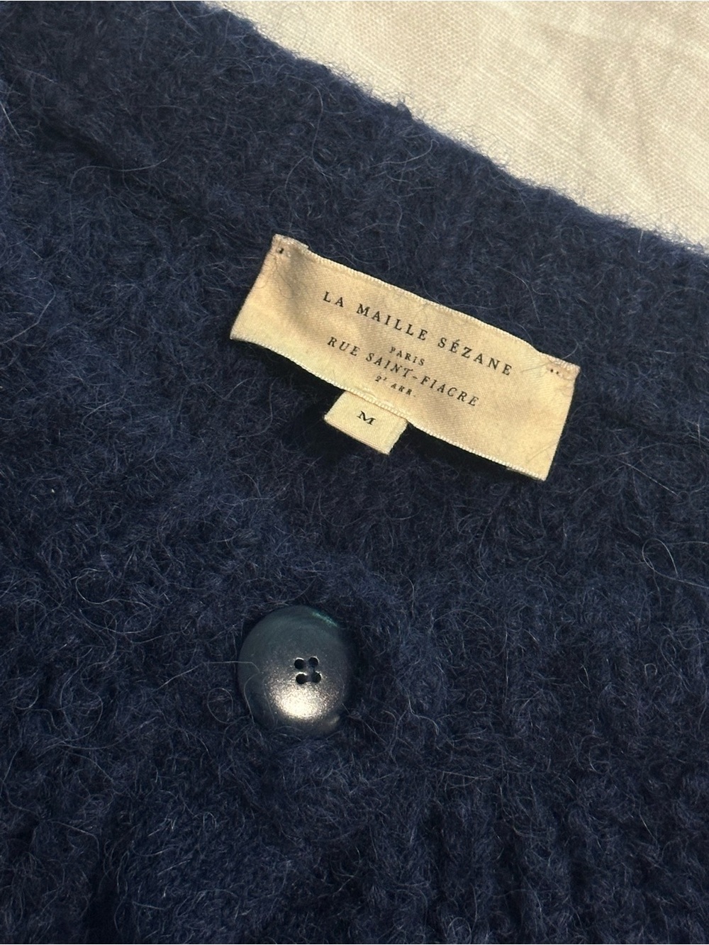 Sézane Emile Cardigan - Navy Blue - Picture 2 of 6